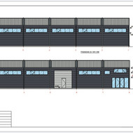 Angaro montavimas su Sandwich plokštėmis 12x42x4.5m