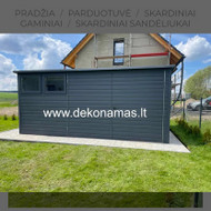 Reikalingas 2x5 sandėliukas prie namo antracito spalvos