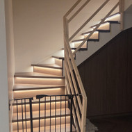 Stiklinio turėklo įrengimas.