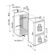 Įmontuojamo šaldytuvo spinta