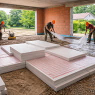 Grindų ant grunto įrengimas naujai statomame individualiame name