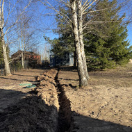 Tranšėjos kasimas, vandentiekiui