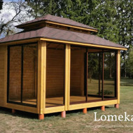 Sodo pavėsinės pagrindo laikiklio stovu grežimas