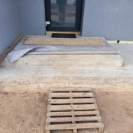 Lauko laiptų dangos montavimas