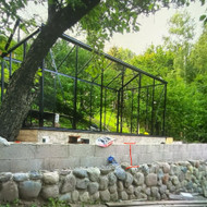 Akmeninių tvorų mūrijimas