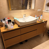 Vonios spintelės perdarymas su skalbyklės bei džiovyklės sumontavimu