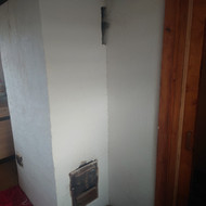 Krosnies restauravimas, sienelės montavimas