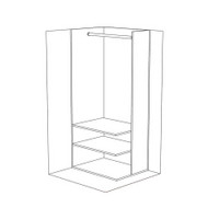 Drabužių spinta po laiptų erdve