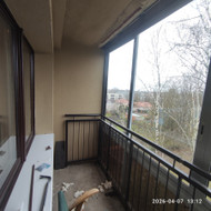 Balkono grindų ir lubų įrengimo, apdailos aplink langus