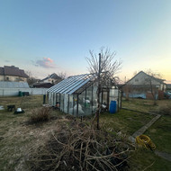 Nugriauti seną šiltnamį ir pamatus, metalinė konstrukcija, stiklas