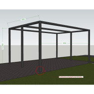 Metalinė stoginė/pergola