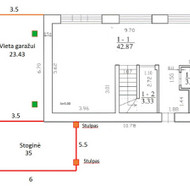 Automobilių stoginė - 33 m2