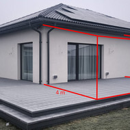 Lauko terasos stiklinimas 6 x 4 m