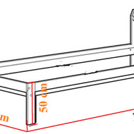 Medinė nestandartinių išmatavimų lova