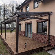 Terasos stogas - polikarbinatas