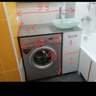 Baldų gamyba - vonios spintelė