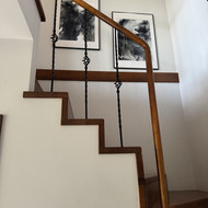 Stiklinis laiptų turėklas