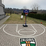 Krepšinio aikštelės linijų dažymas+logo