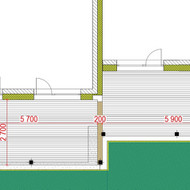 Terasa su stogeliais Palangoje 2 vnt 5.7 x 2,7 m