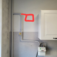 Dujų skaitiklio vietos koregavimas. Virtuvė. Panevėžys.