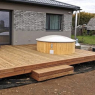 Kubilo įmontavimas į terasą