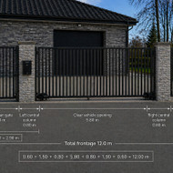 Vartų stulpų sumūrijimas