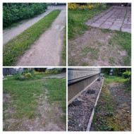 Trinkelių, bortelių klojimas, sklypo lyginimas