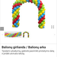 Reikalinga balionų arka 2026-06-06 Marijampole