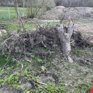 Kelmų išvežimas naudojant manipuliatorių
