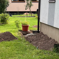 Drenažo daliu paaukštinimas