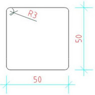 Dangteliai 550vnt iš 3mm Plexiglas GS Schwarz 9H01