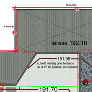 Terasa ant karkaso iš plytelių 59m2