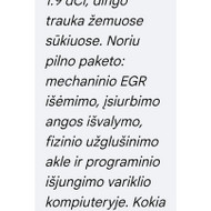 EGR išprogramavimas