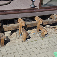 Terasos laiptų perdarymas