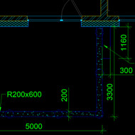 Terasai reikia išbetonuoti kontūrų rostverką 200x600(h) mm