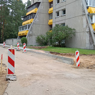 Dviejų šlagbaumų elektros kabelių išvedžiojimas