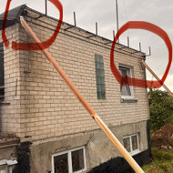 Lietaus nuvedimo sistema, stogo dangos įrengimas