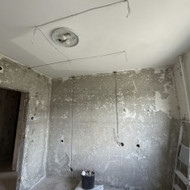 Sienų paruošimas, tinkavimas, glaistymas ir dažymas (40,5 m² butas)