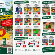 Sumaketuoti sandelio prekių išpardavimo lakstinuką
