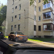 Šviestuvas ant fasado 8 m aukštyje