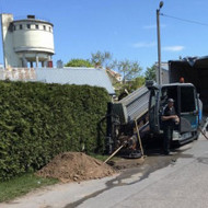 PE buitinių nuotekų paklojimas uždaru būdu
