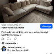 Kampinė sofa lova 320 ant 220
