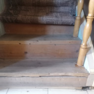 Domina laiptų laminavimas (12 pakopų plius aikštelė).